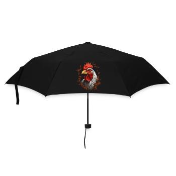 Rissige Wand mit Hahn - Regenschirm (klein) - Schwarz - Vorne