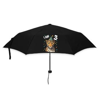 Ich bin 3 Jahre alt Leoparde Leopard 3. Geburtstag - Regenschirm (klein) - Schwarz - Vorne