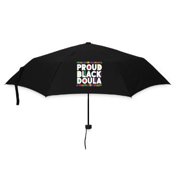 Doula Travailleuse à la naissance Fière Noire - Parapluie standard - noir - Devant