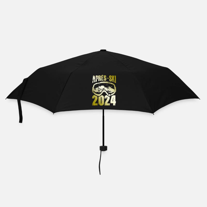 Apres Ski 2024 Ski Brille - Regenschirm (klein) - Schwarz