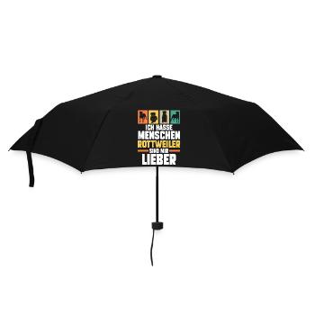 Hund Rottweiler - Regenschirm (klein) - Schwarz - Vorne