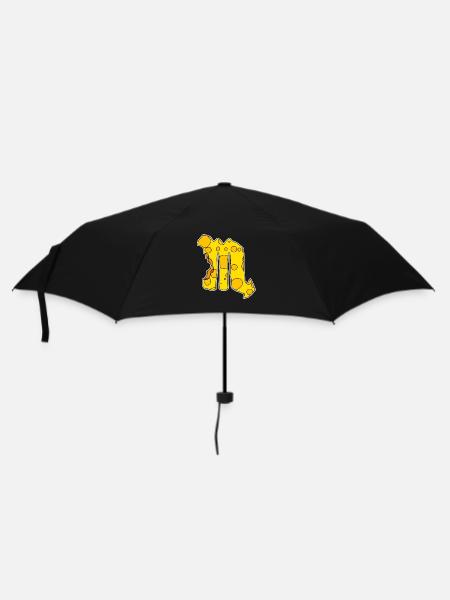 Sternzeichen Skorpion Symbol - Regenschirm (klein) - Schwarz