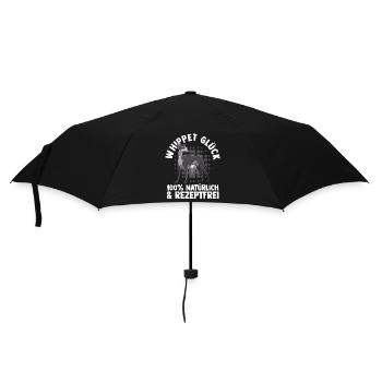 Hund Whippet - Regenschirm (klein) - Schwarz - Vorne