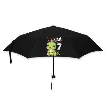 I' Turtles Turtle 7th Birthday - Umbrella (small) - black - Front