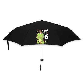 Je suis 6 tortues Tortue 6e anniversaire - Parapluie standard - noir - Devant