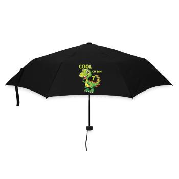 Dinosaurier 7 Geburtstag Dino 7 Jahre Spruch - Regenschirm (klein) - Schwarz - Vorne