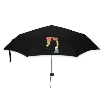 Katze Skizze - Regenschirm (klein) - Schwarz - Vorne