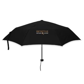 Détective avant le café Enquêteur Amateur de café - Parapluie standard - noir - Devant