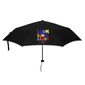 promotrd to Be Daddy, New Dad Pregnancy - Umbrella (small) - black - Front