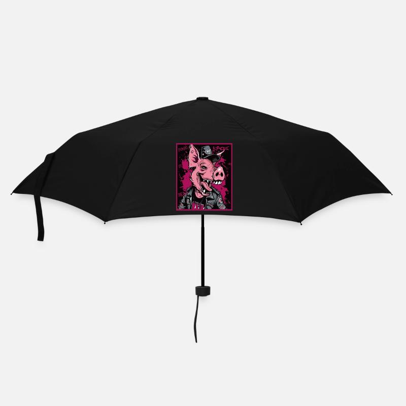 Punk ist tot, Punk Rock Schwein - Regenschirm (klein) - Schwarz