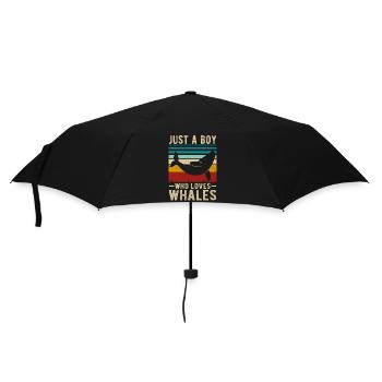 Nur ein Junge, der Wale liebt - Regenschirm (klein) - Schwarz - Vorne