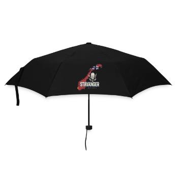 Stavanger, Norway Map, Vintage Souvenir - Umbrella (small) - black - Front