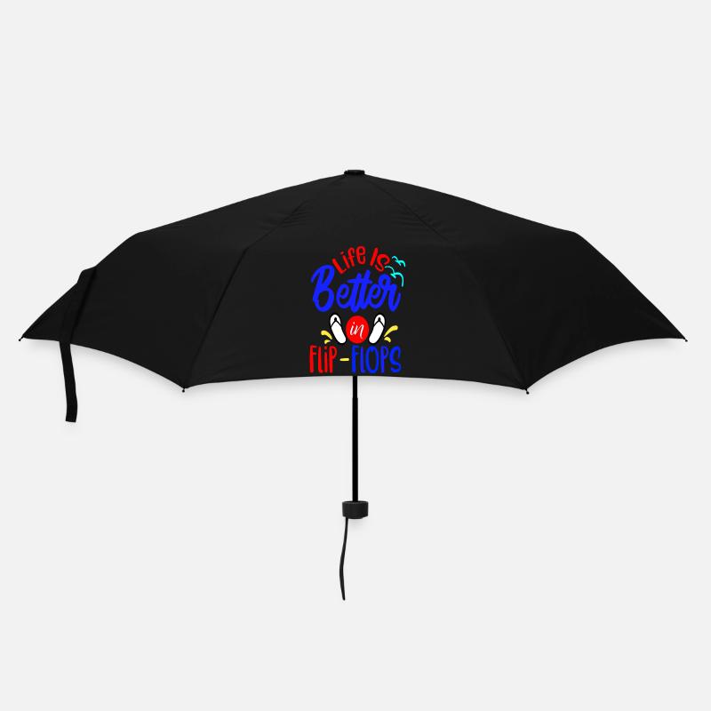 Life is better in Flip-Flops - Umbrella (small) - black