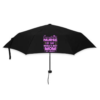 Correctional Nursing By Day Best Mom By Night Gift - Umbrella (small) - black - Front