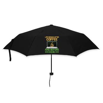 Coffee Coding Programmer Coder Developer Nerd Coff - Umbrella (small) - black - Front
