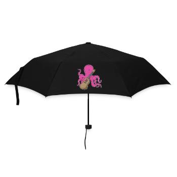 Octopus Musician Guitar Music - Umbrella (small) - black - Front