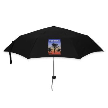 Saint Martin Sunset Vacation Souvenir Palm Tree - Umbrella (small) - black - Front