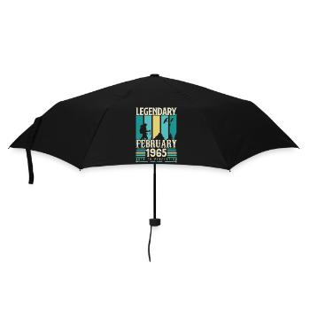Cadeau Vintage Anniversaire Février 1965, février. - Parapluie standard - noir - Devant