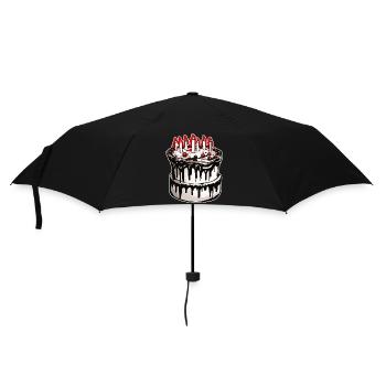 Birthday Cake / Cake / Happy Birthday / Cake - Umbrella (small) - black - Front