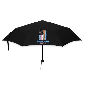 Wooden Spoon Survivor USA Flag Wooden Spoon - Umbrella (small) - black - Front