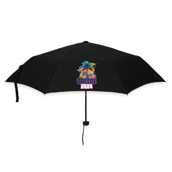 Greece 2024 Holiday Palm Blob - Umbrella (small) - black - Front
