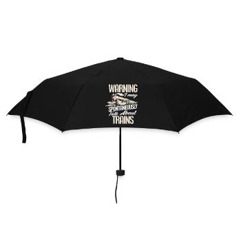 Warning talks about trains at any moment - Umbrella (small) - black - Front