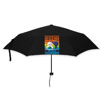 Unterschätzen Sie niemals einen alten Mann, der trainiert - Regenschirm (klein) - Schwarz - Vorne