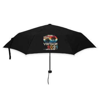 2021 Original 2021 Vintage Vintage Retro anniversa - Umbrella (small) - black - Front