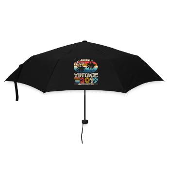 Original 2019 Vintage Vintage Retro Geburtstag - Regenschirm (klein) - Schwarz - Vorne