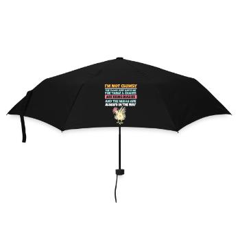 I'm Not Clumsy The Floor Hates Me Foolish Chicken - Umbrella (small) - black - Front
