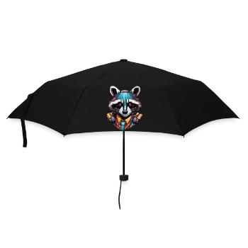 Robot Animal / AI / Mechanized Animals / Comic - Umbrella (small) - black - Front