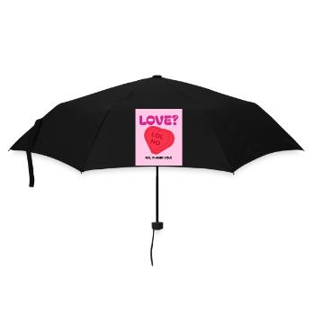 No love ! - Regenschirm (klein) - Schwarz - Vorne