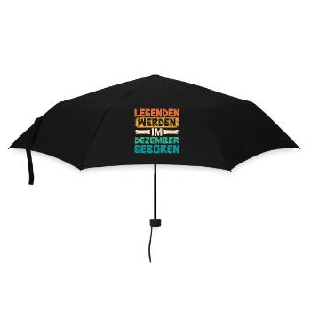 Legends are born in December - Umbrella (small) - black - Front