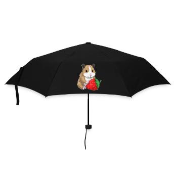 Hamster Strawberry - Umbrella (small) - black - Front