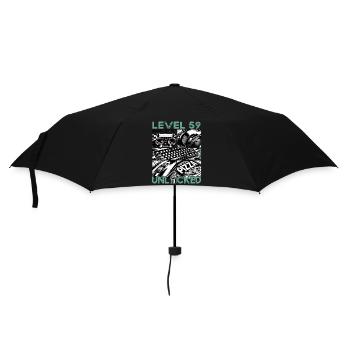 Birthday Level 59 Unlocked Gaming & Gamer - Umbrella (small) - black - Front