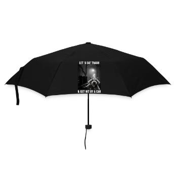 Lets eat Trash and get hit by a Car Raccoon - Umbrella (small) - black - Front