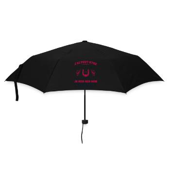 Ich bin auf dem Pferderücken - Reiten Humor Geschenk - Regenschirm (klein) - Schwarz - Vorne