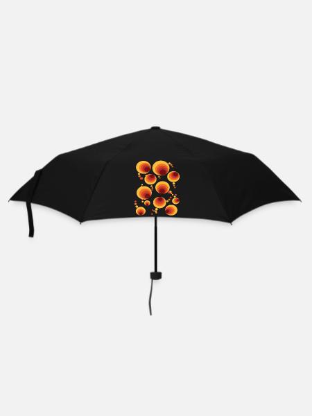 Vintage 50s 60s 70s Retro Circle Pattern Nostalgia - Umbrella (small) - black