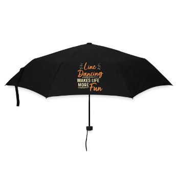 Line Dancing macht das Leben schöner - Regenschirm (klein) - Schwarz - Vorne