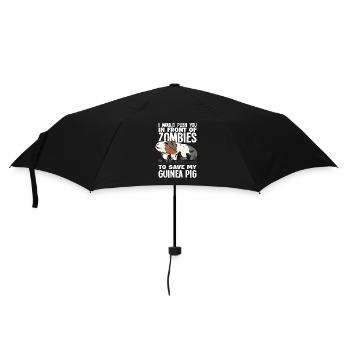 Cochon d’Inde Zombies - Parapluie standard - noir - Devant