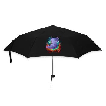 Axolotl - Regenschirm (klein) - Schwarz - Vorne