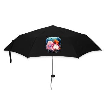 Axolotl - Regenschirm (klein) - Schwarz - Vorne