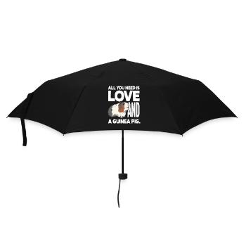Liebe Meerschweinchen - Regenschirm (klein) - Schwarz - Vorne