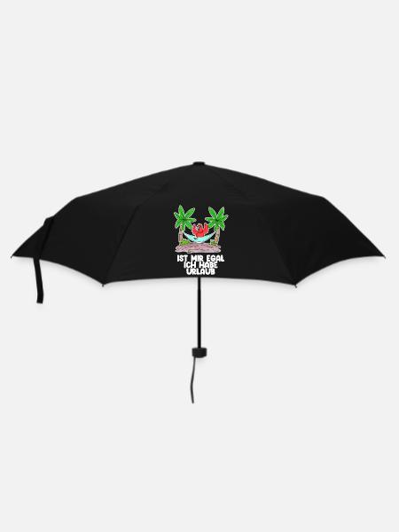 Urlaub Spruch Sprüche - Regenschirm (klein) - Schwarz