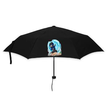 Ninja Motiv - Regenschirm (klein) - Schwarz - Vorne