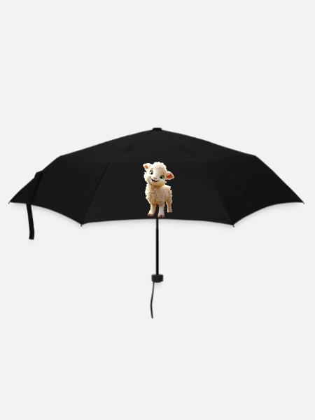 Schaf Lamm Mäh Schäfchen Schäfer Süße Schafe Schaf - Regenschirm (klein) - Schwarz