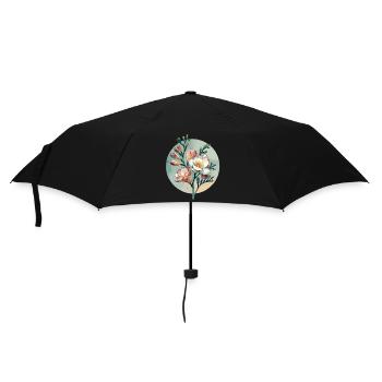 Freesien gezeichnet - Regenschirm (klein) - Schwarz - Vorne