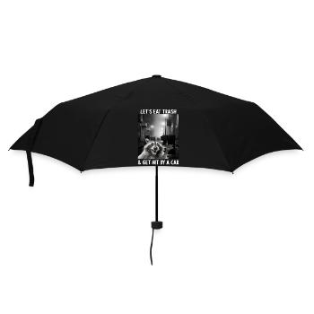 Lets eat Trash and get hit by a Car Raccoon - Umbrella (small) - black - Front