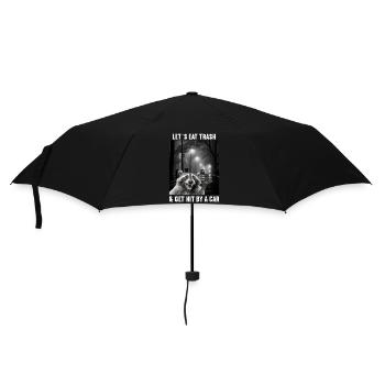 Lets eat Trash and get hit by a Car Raccoon - Umbrella (small) - black - Front