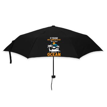 If Found On Land Please Throw Back Into The Ocean - Umbrella (small) - black - Front
